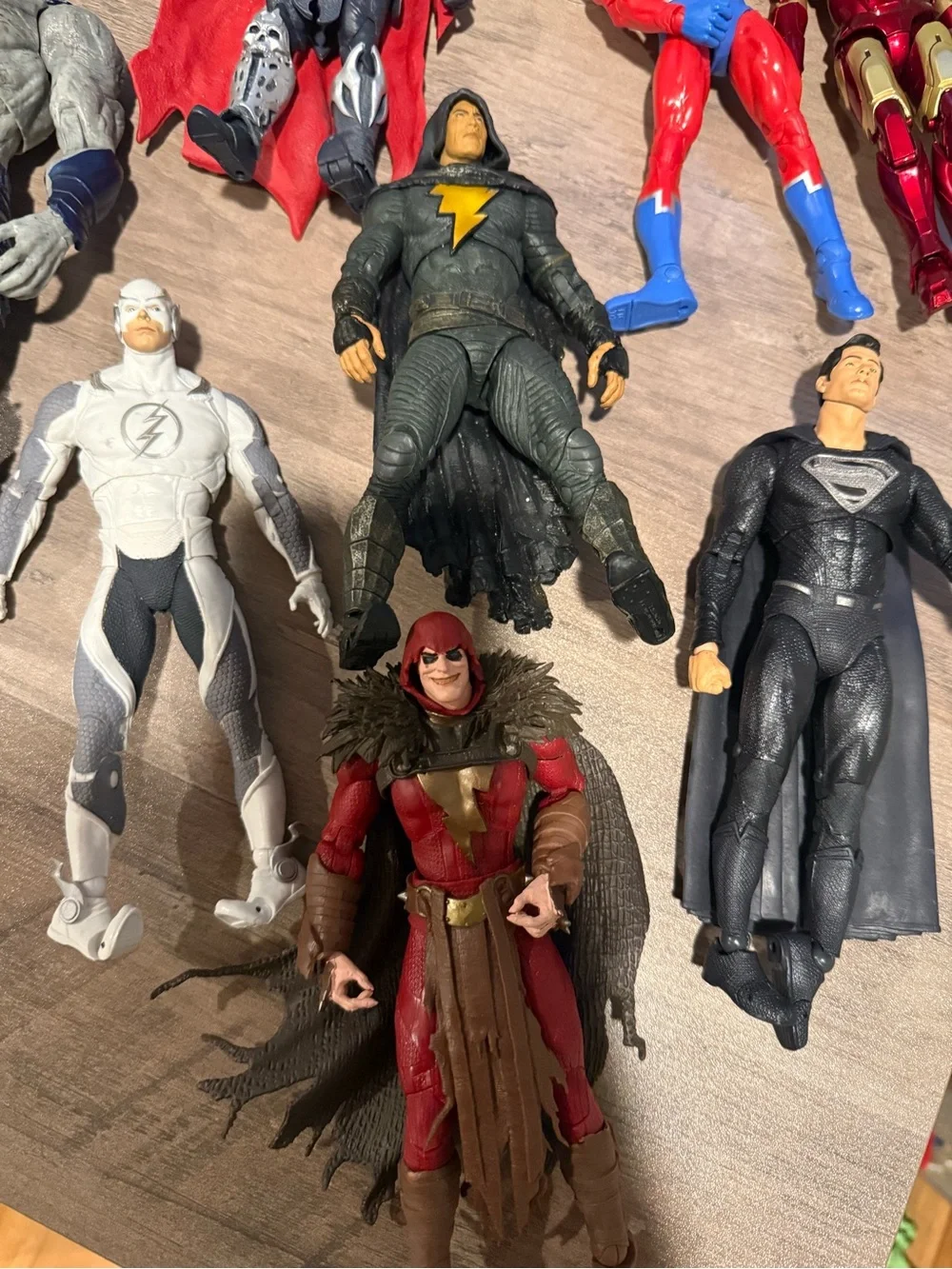 DC Comics Action Figure Lot - Red, Black, Gray, Blue